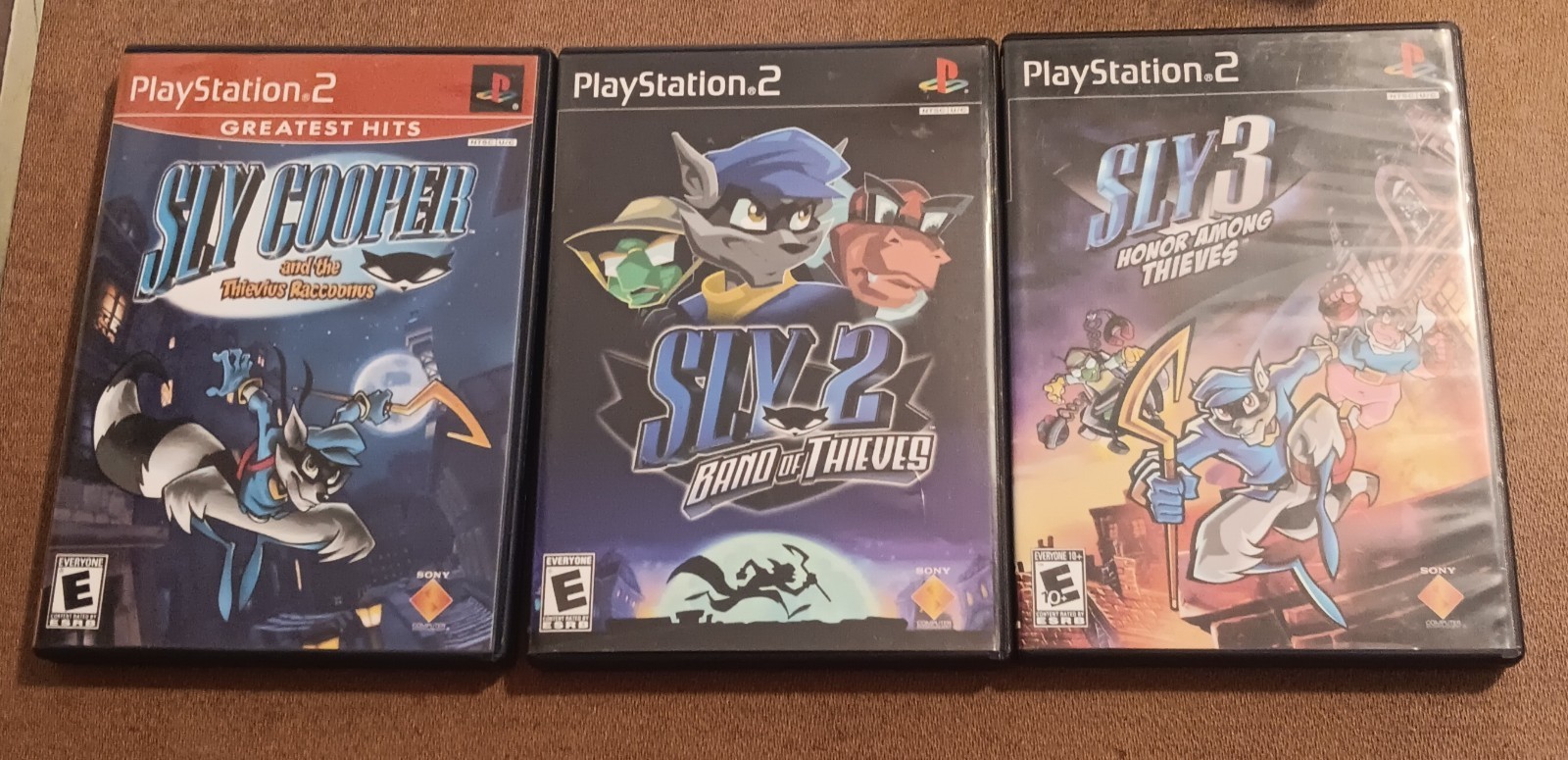Sly Cooper Trilogy 1 2 3 PlayStation 2 PS2 Thievius Band of Thieves Honor Among