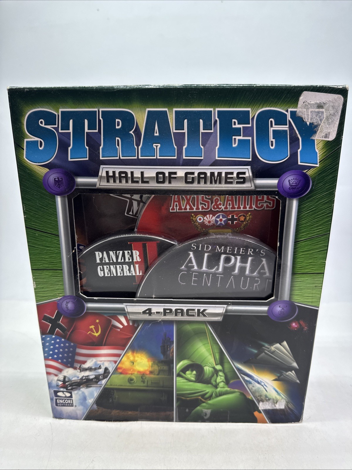 Vintage 2001 Strategy: Hall of Games 4-Pack Big Box PC Game Software SEALED