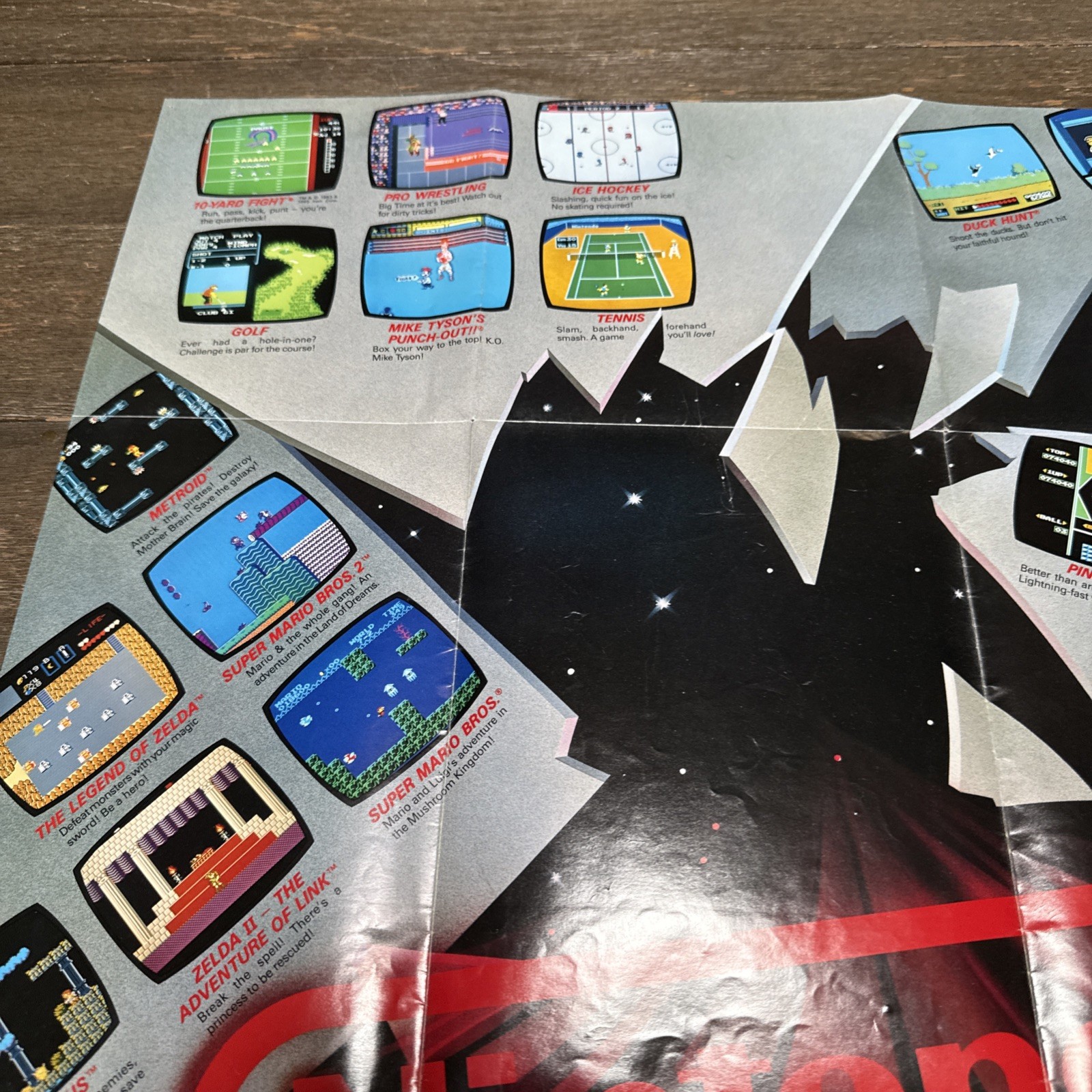 Vintage Nintendo NES ‘ Now Your Playing With Power ‘ Fold Out Poster Insert