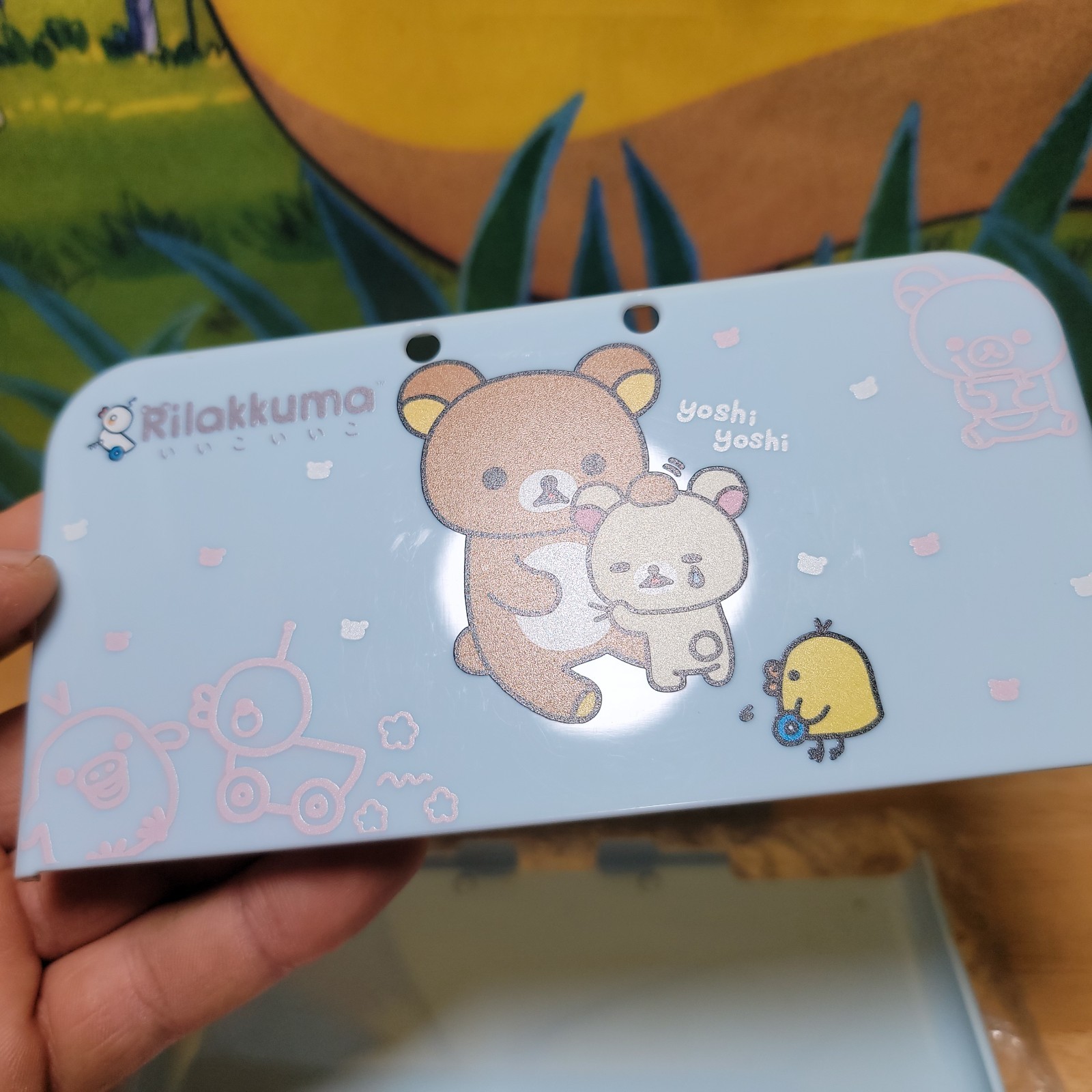 Rilakkuma Light Blue Case/Protector for “New” Nintendo 3DS XL Clean