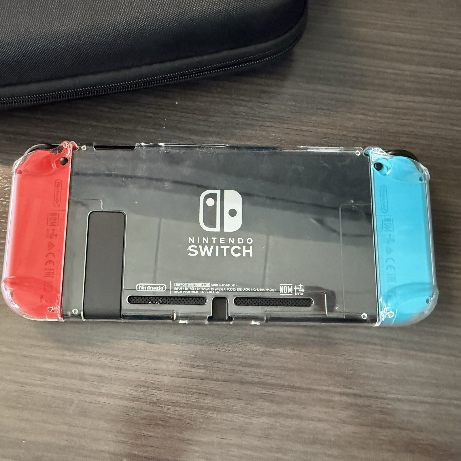 Nintendo Switch HAC-001 Console Neon Blue/Red Joy-Con, Complete Set In Box Xtras