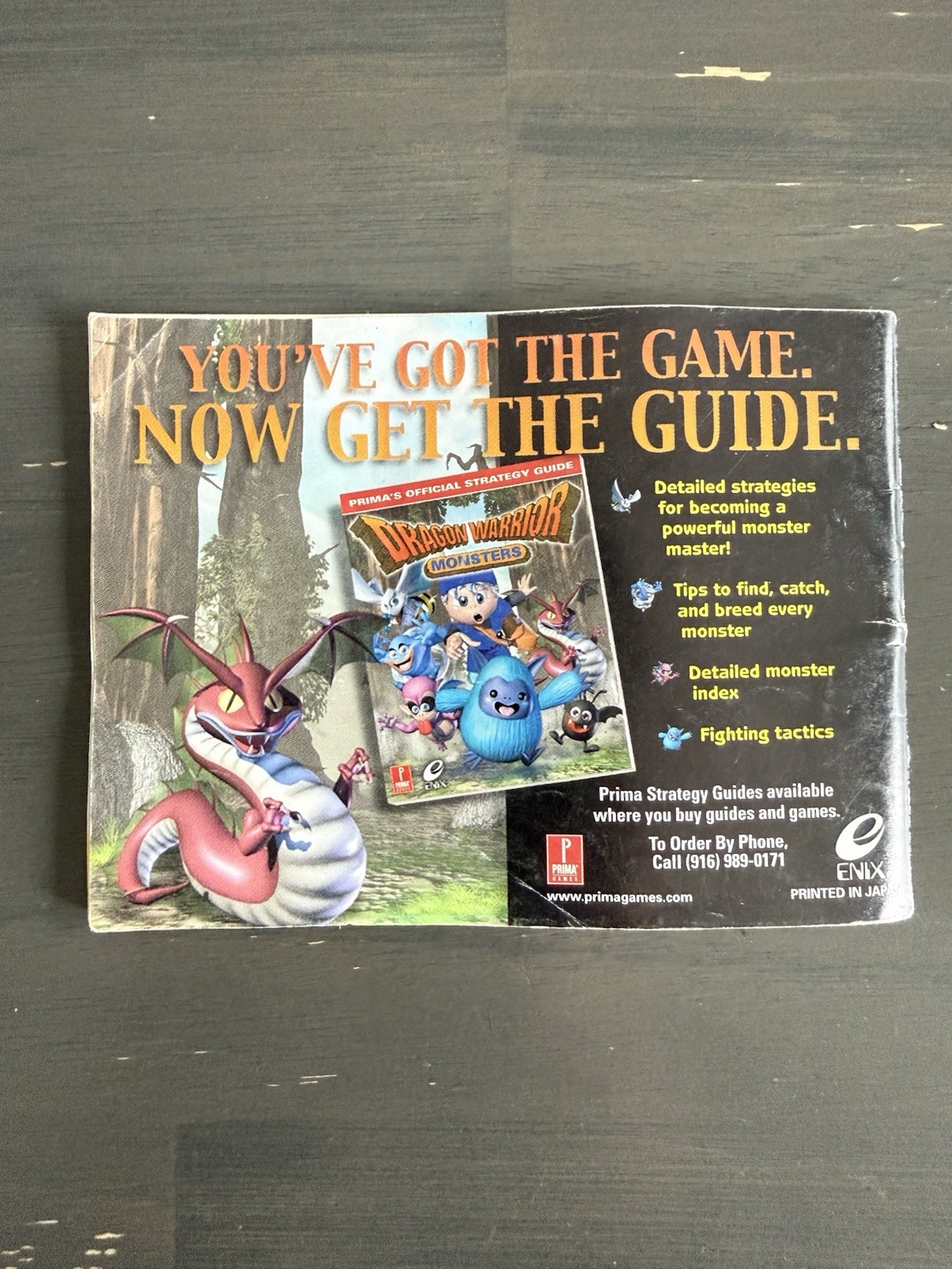 Nintendo Gameboy Color Dragon Warrior Monsters Game Manual 1998 Lightly Used