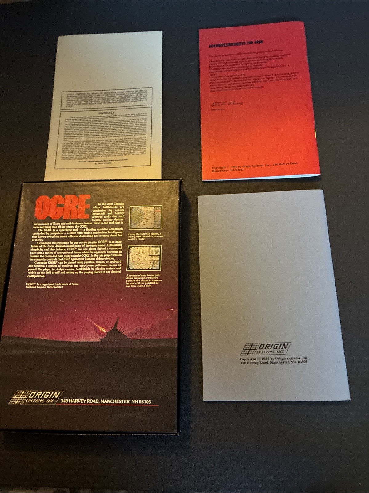 Ogre (1986) Macintosh – 100% COMPLETE – Rare Origin Badge & Sticker Sheet