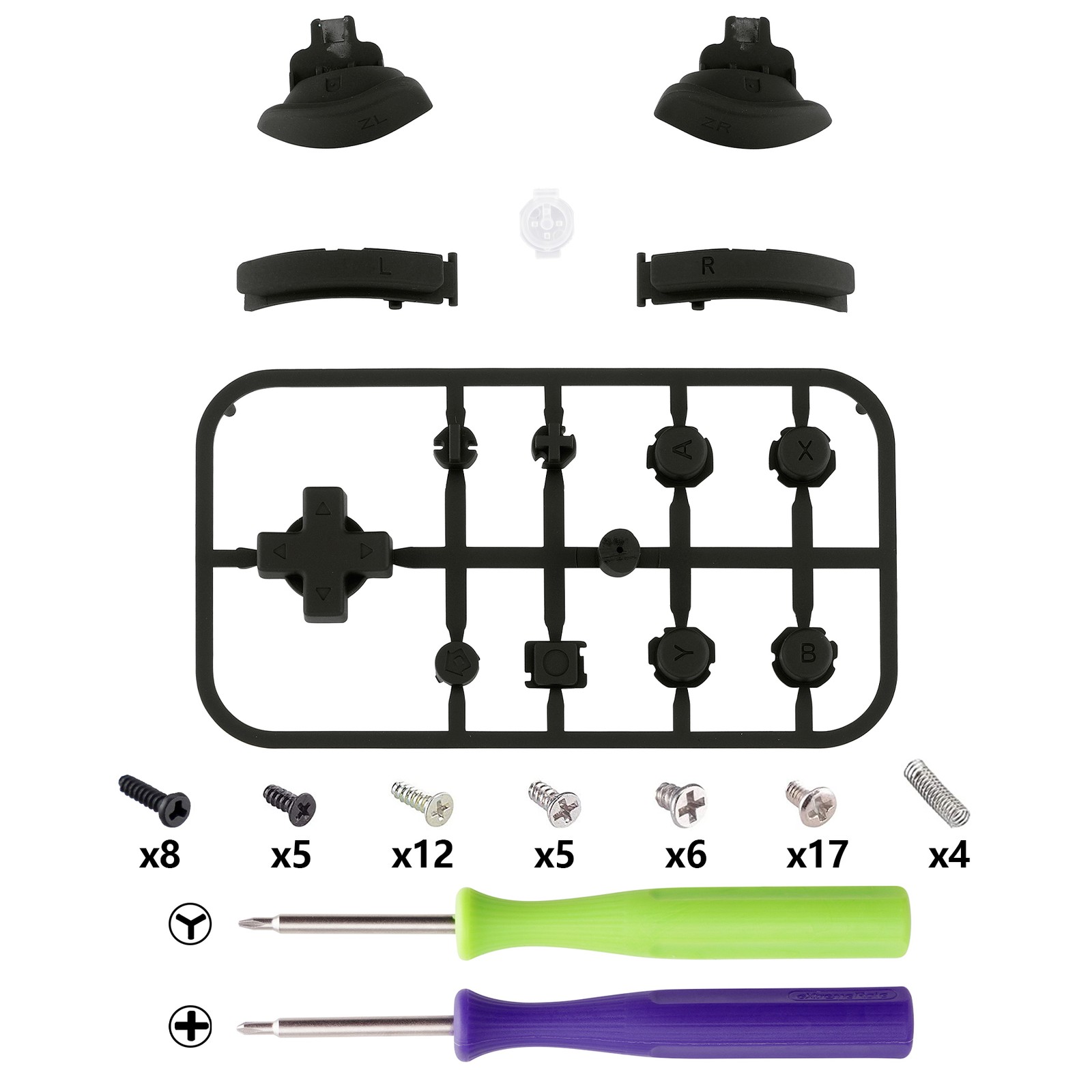 For Nintendo Switch Lite Full Set Buttons ABXY LRZLZR Direction Keys Replacement
