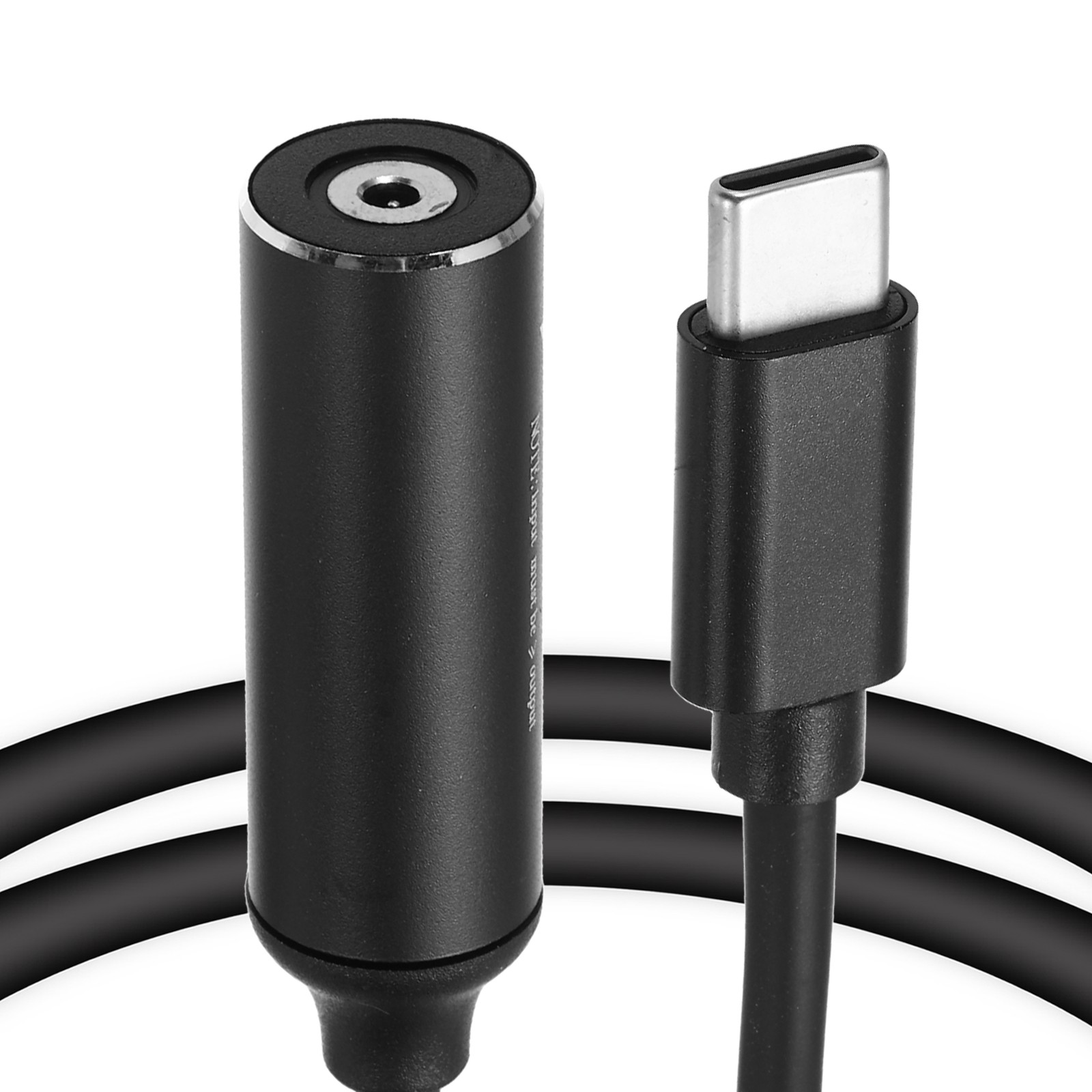 0.6FT USB C to DC PD Power Fast Charging Cable, 2.5mmx0.7mm 65W/5V/9V/20V(Black)