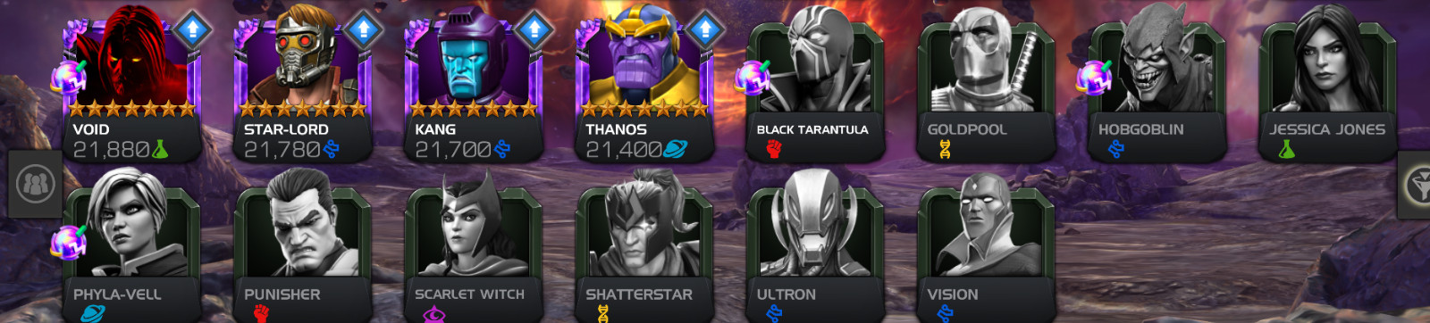 MCOC Top Account – 17 r5s +1 pending – Over 44k prestige