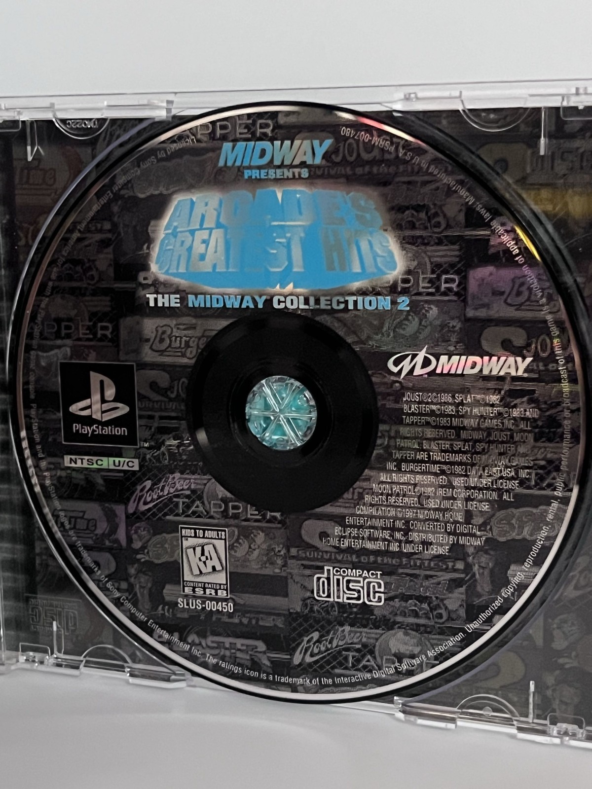 Arcade’s Greatest Hits: The Midway Collection 2 *CIB* w/ Reg Card *Tested* PS1