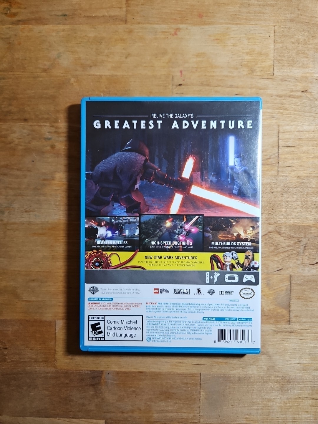 Lego Star Wars The Force Awakens Nintendo WiiU Wii U FREE SHIPPING