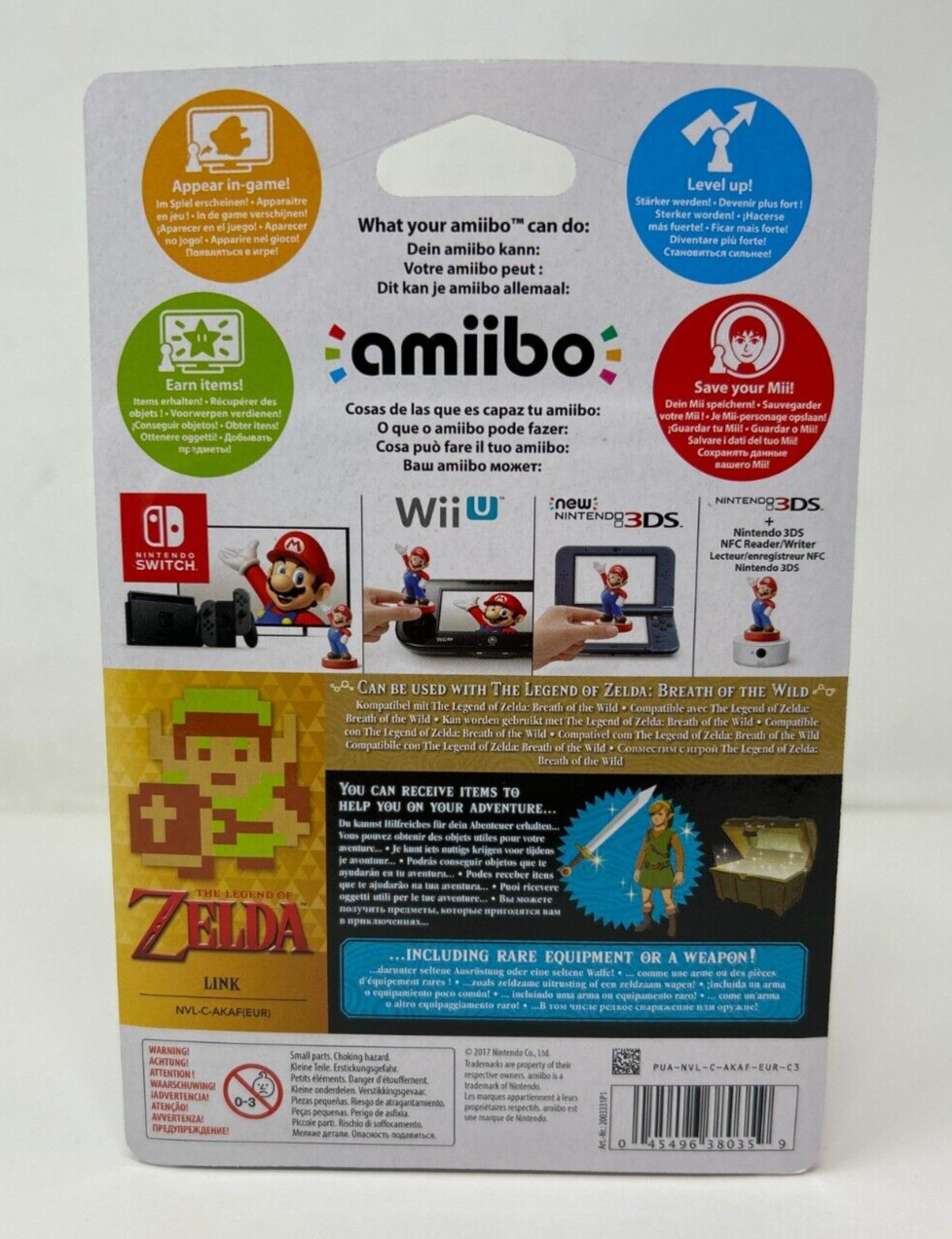 8-Bit Link Amiibo Legend of Zelda Breath Wild Nintendo Brand New Factory Sealed!