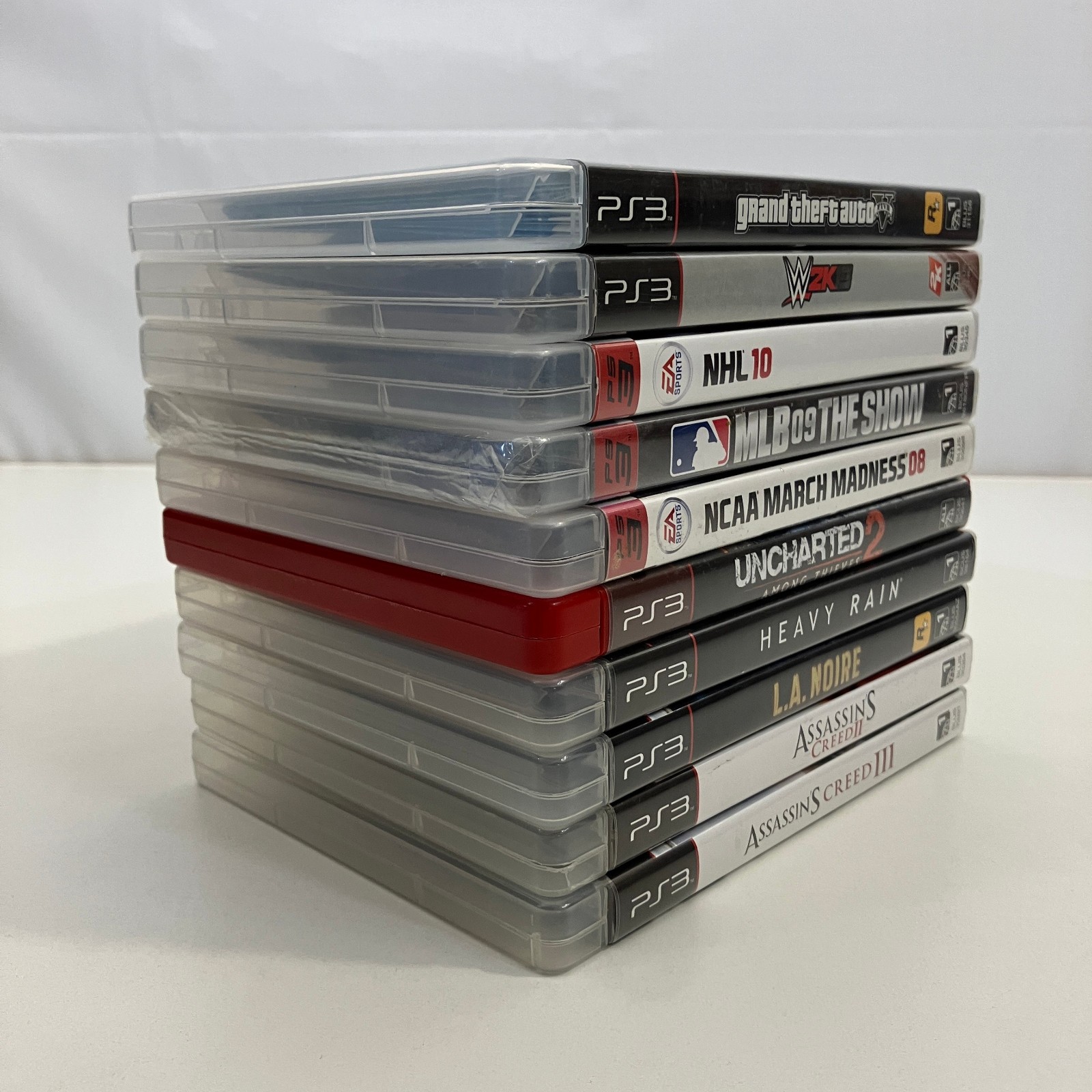 10 Playstation 3 Video Games Lot Heavy Rain Assassin’s Creed MLB NCAA NHL W2K15