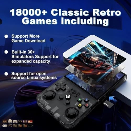 Retro Handheld Game Console 4 Inch IPS Screen 15000 Games Linux System