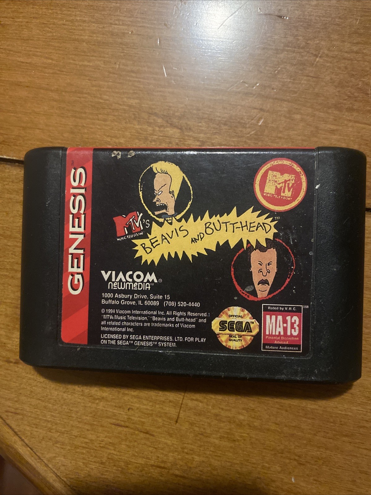 Beavis And Butt-Head SEGA Genesis 1994 Cartridge Only