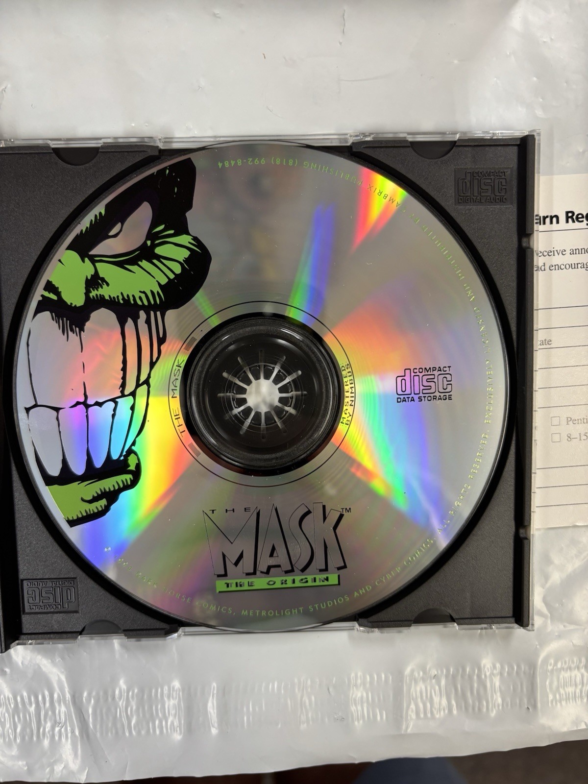 Mask (Windows/Mac, 1994) Dark Horse Comics Video Game CPU The Origin Rare HTF