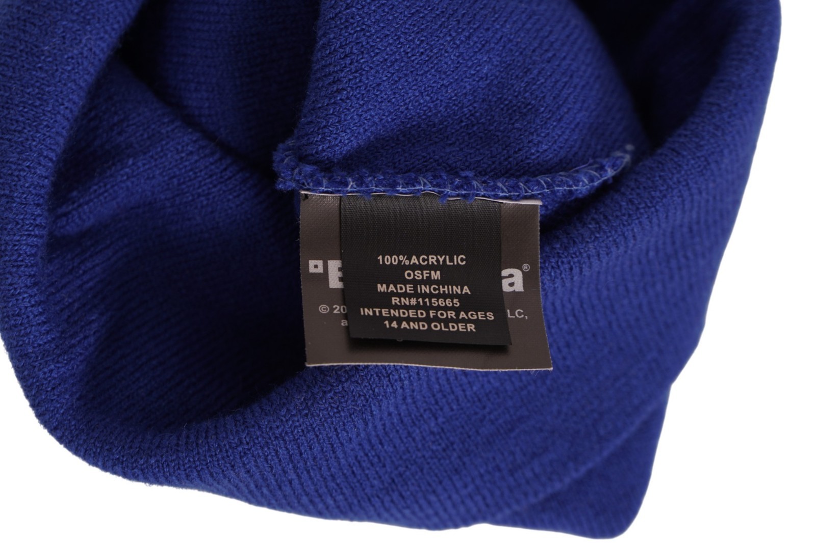 Bethesda Fallout Vault-Tec Vault 111 Beanie Blue & Yellow Stretch Cuffed 2016
