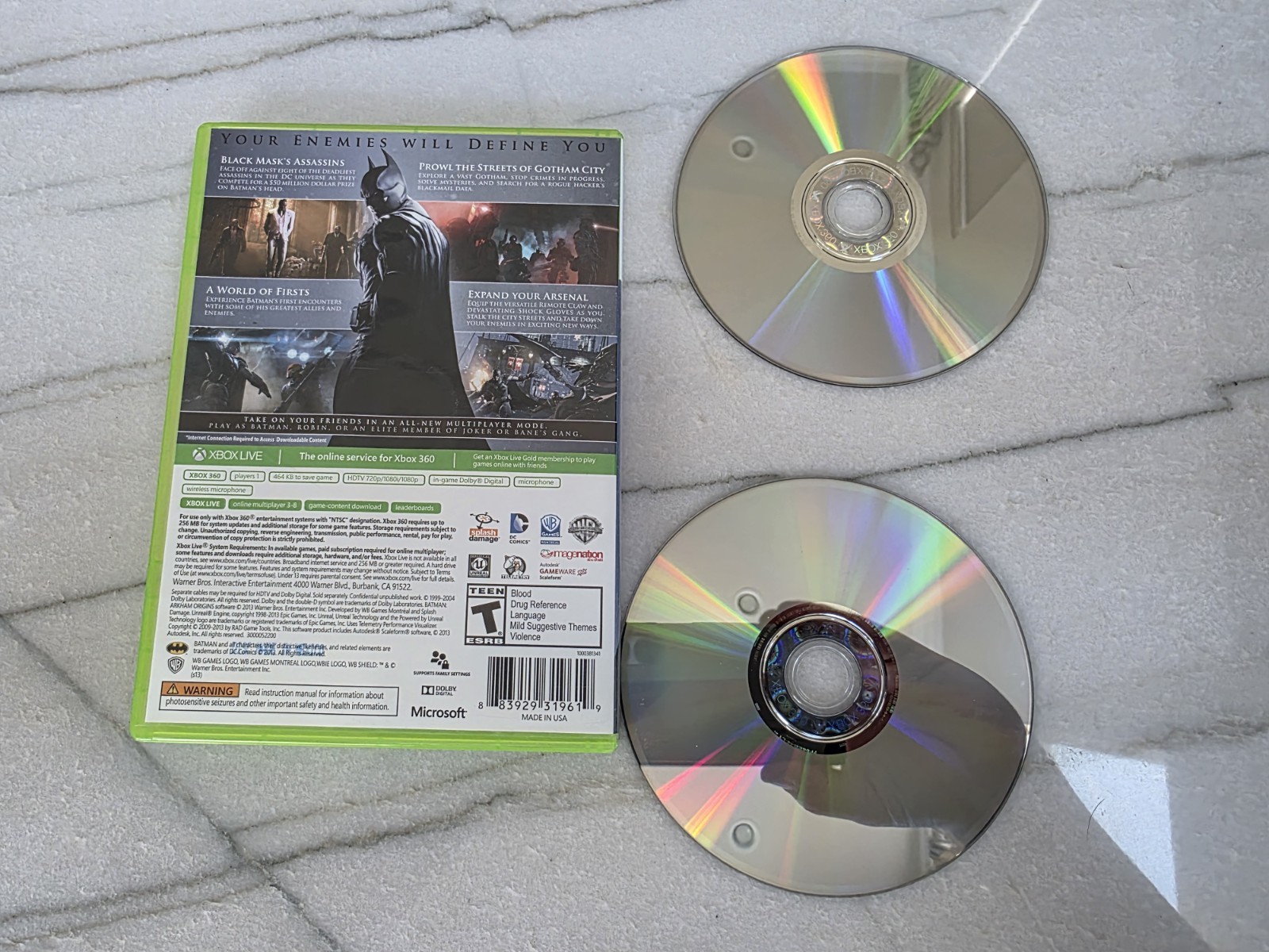 Batman: Arkham Origins (Microsoft Xbox 360, 2013) Free Fast Shipping No Manual