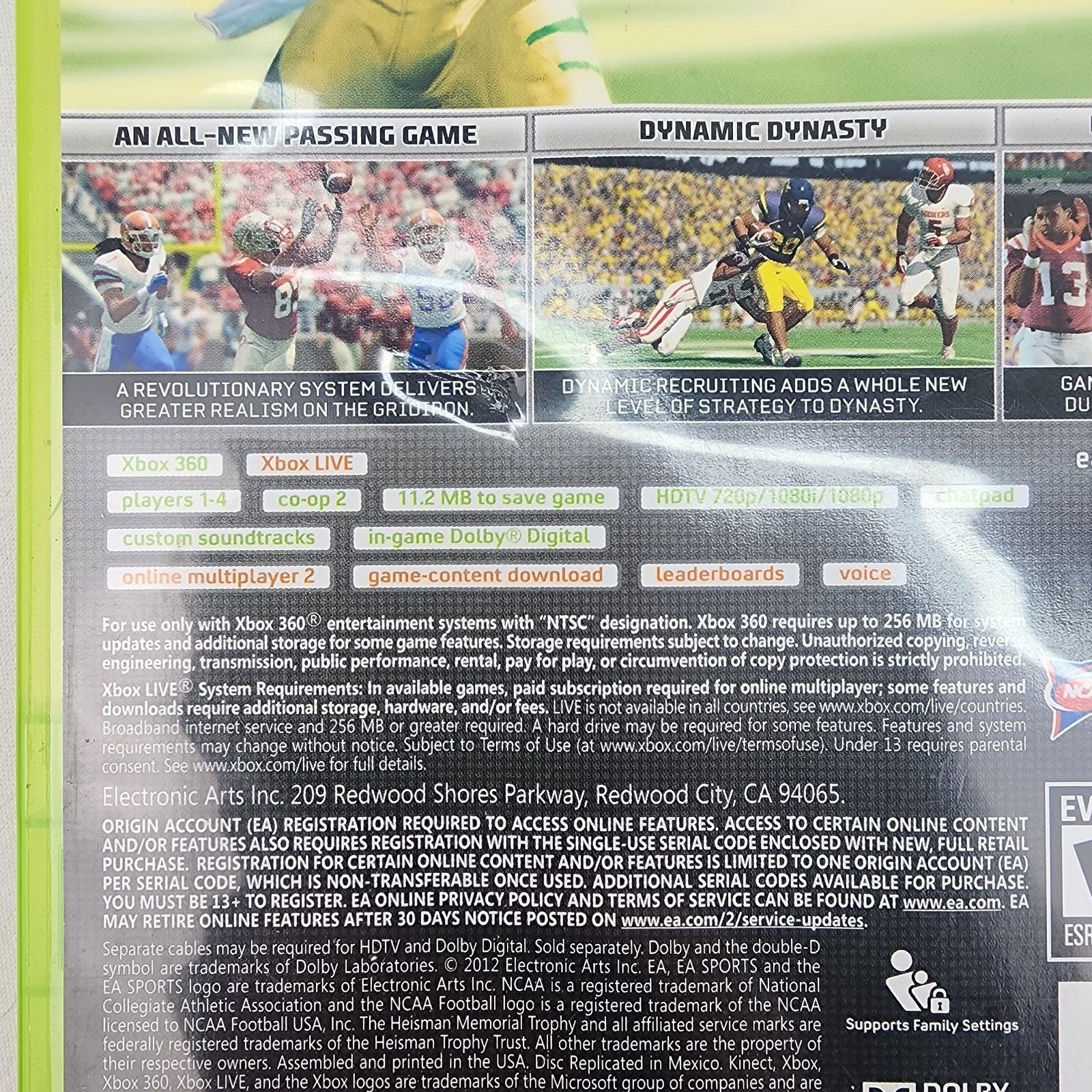 NCAA Football 13 (Microsoft Xbox 360, 2012) No Manual
