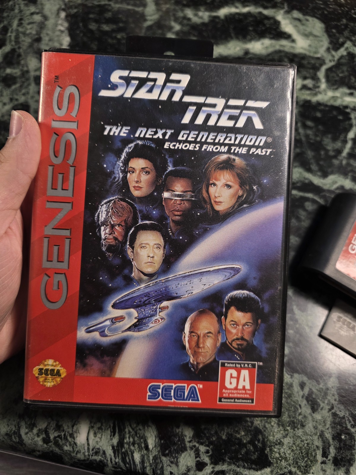 Star Trek The Next Generation Echoes From the Past (Sega Genesis, 1994) Complete