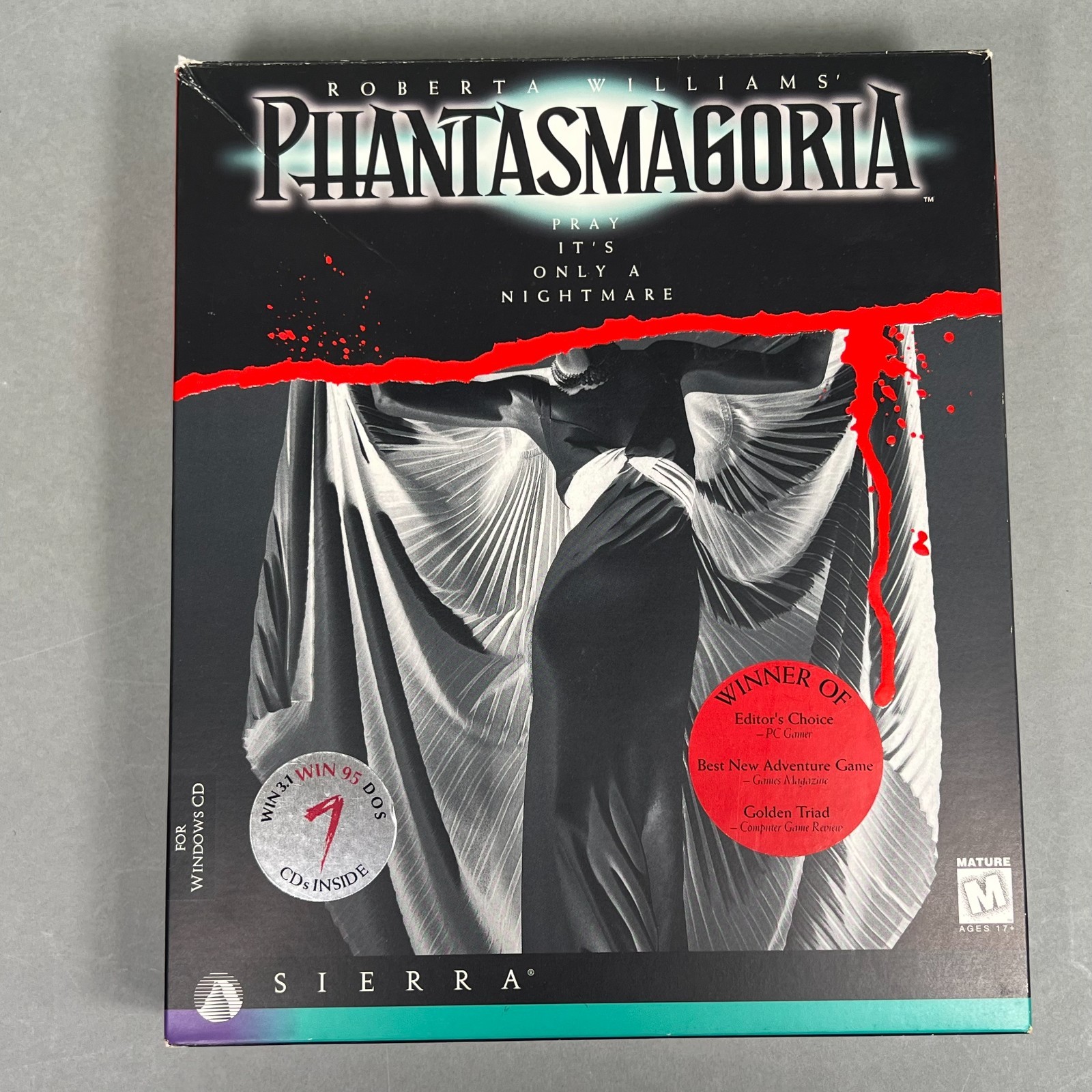 Phantasmagoria PC Computer Game CD WIN 95 Big Box 7 Discs Sierra 1995 COMPLETE