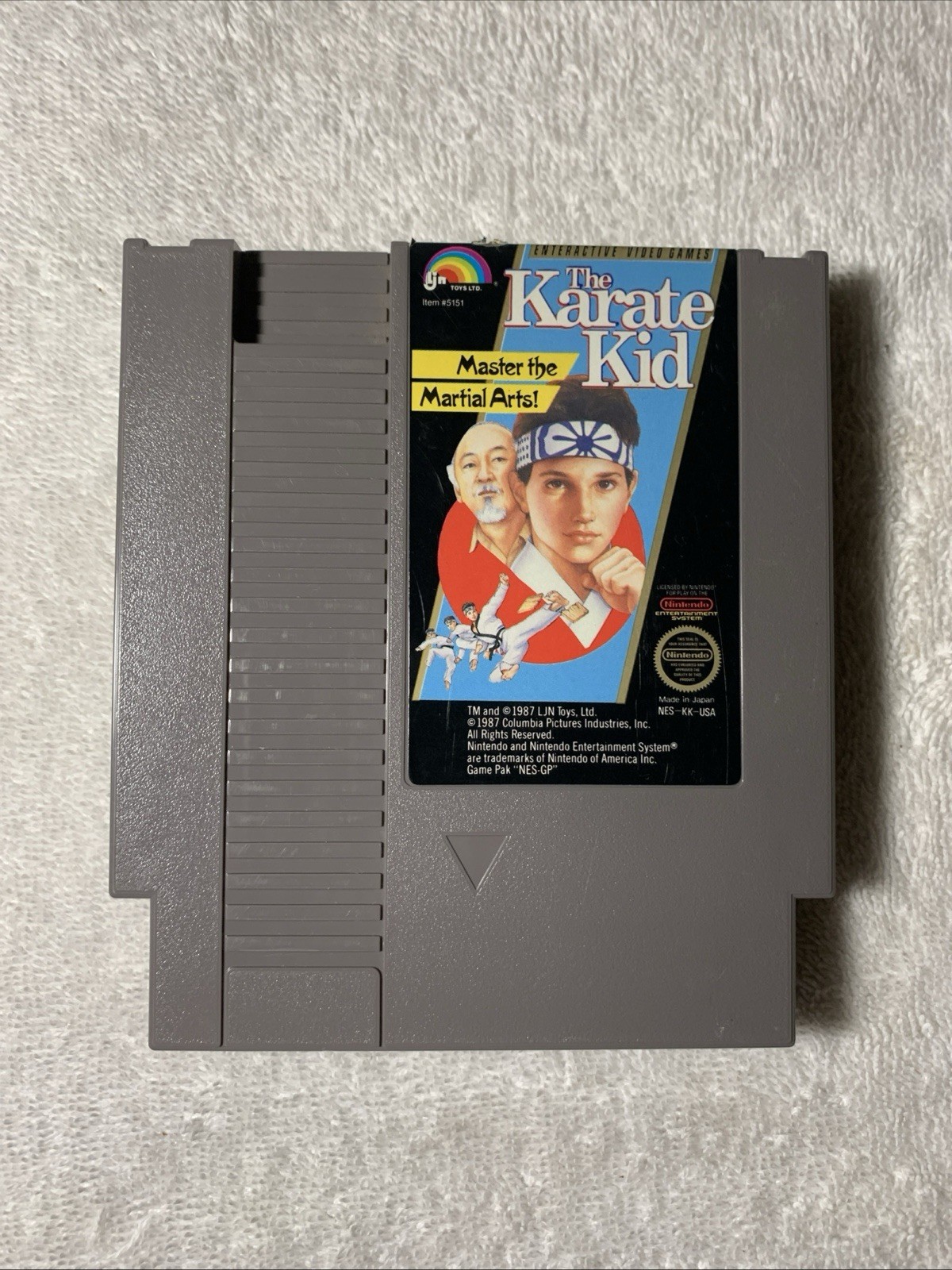 Nintendo “The Karate Kid” Master the Martial Arts 1985 Authentic Game Cartridge