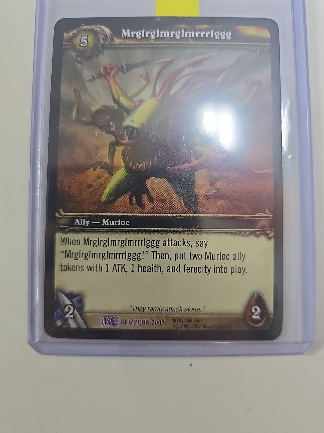 Super RARE Blizzcon 2007 ALLY – Murloc Card World of Warcraft