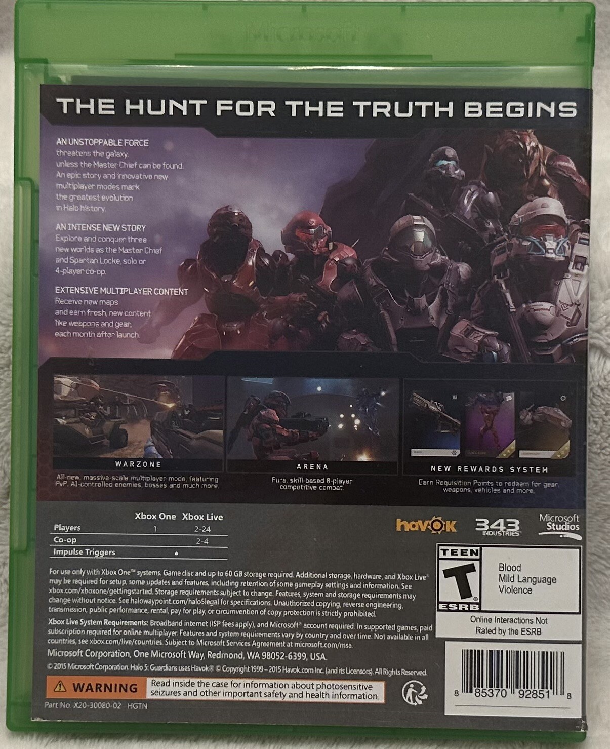 Halo 5: Guardians – Microsoft Xbox One Multi Player W/Xbox Live
