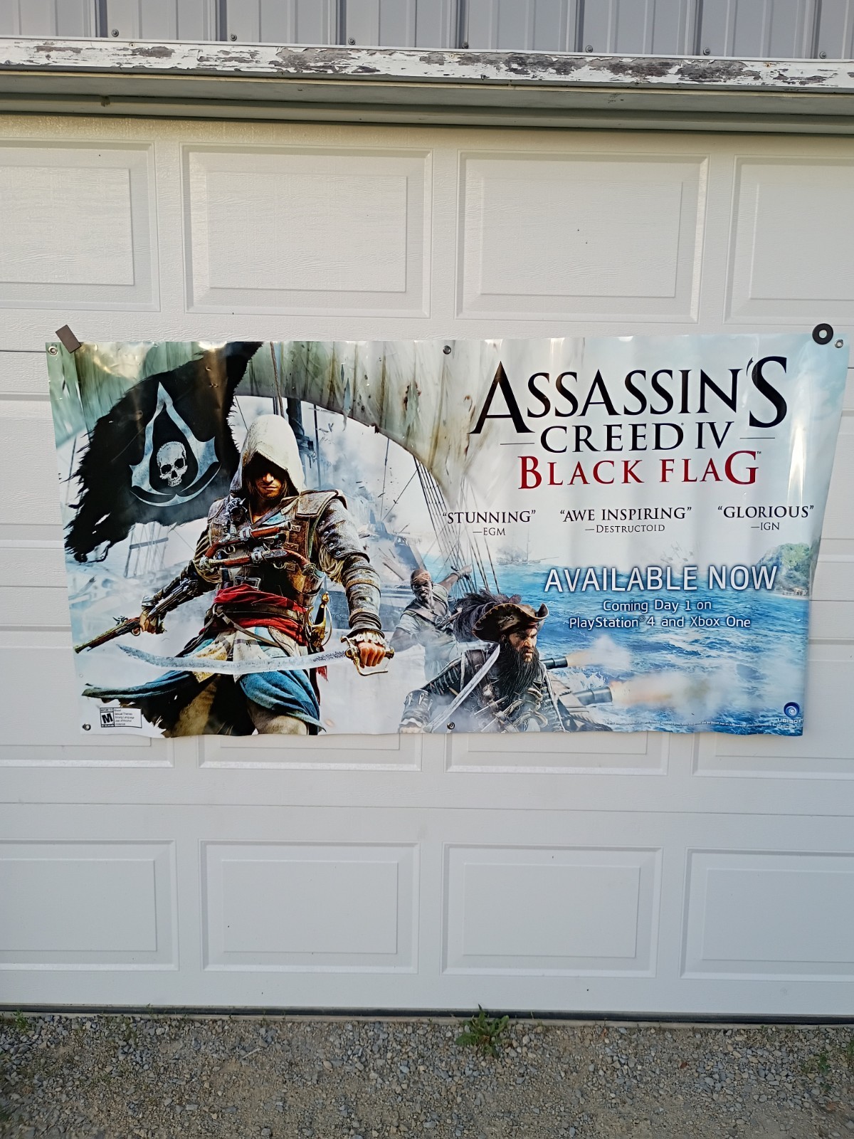 Assassin’s Creed IV Promo Display Vinyl Banner LARGE 3’x6’ Store Display RARE!!