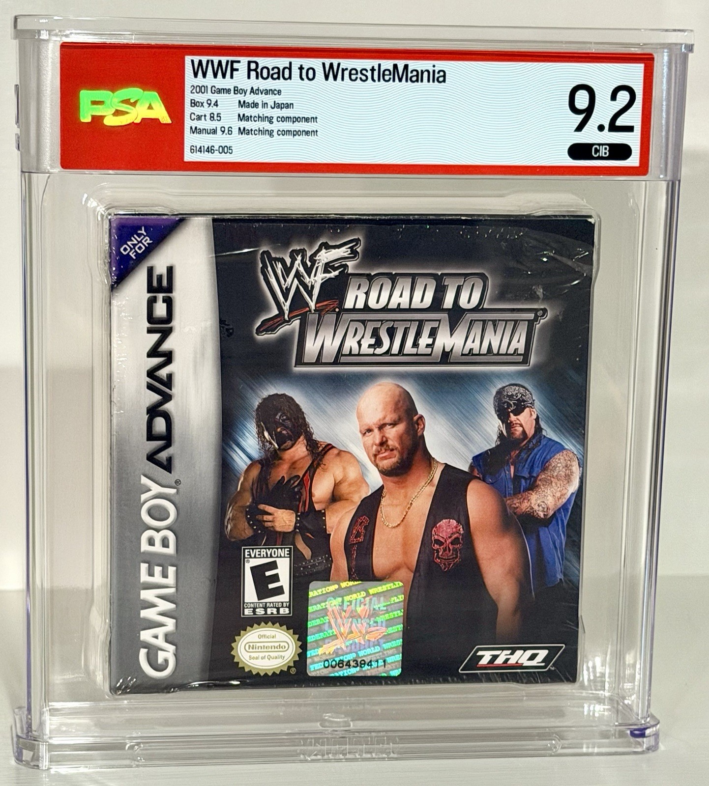 WWF WWE Road to Wrestlemania PSA Graded 9.2 CIB Nintendo Game Boy Advance CGC
