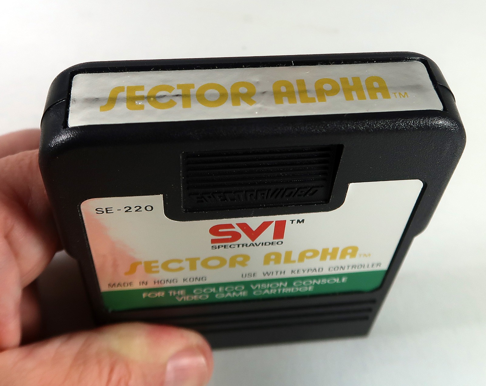 ColecoVision: SECTOR ALPHA Cartridge & Manual – Tested & WORKS – Very NICE Label