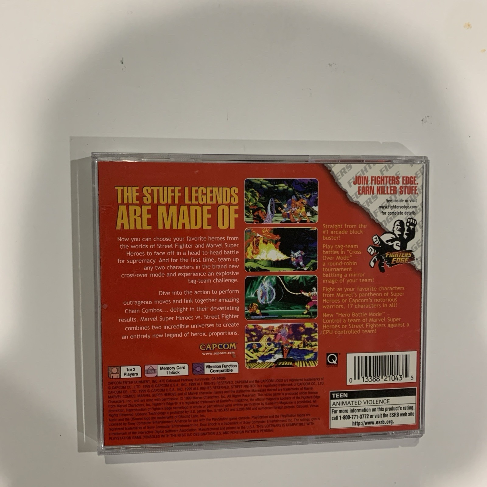 X-men Vs Street Fighter PlayStation 1 Complete Tested And Working.
