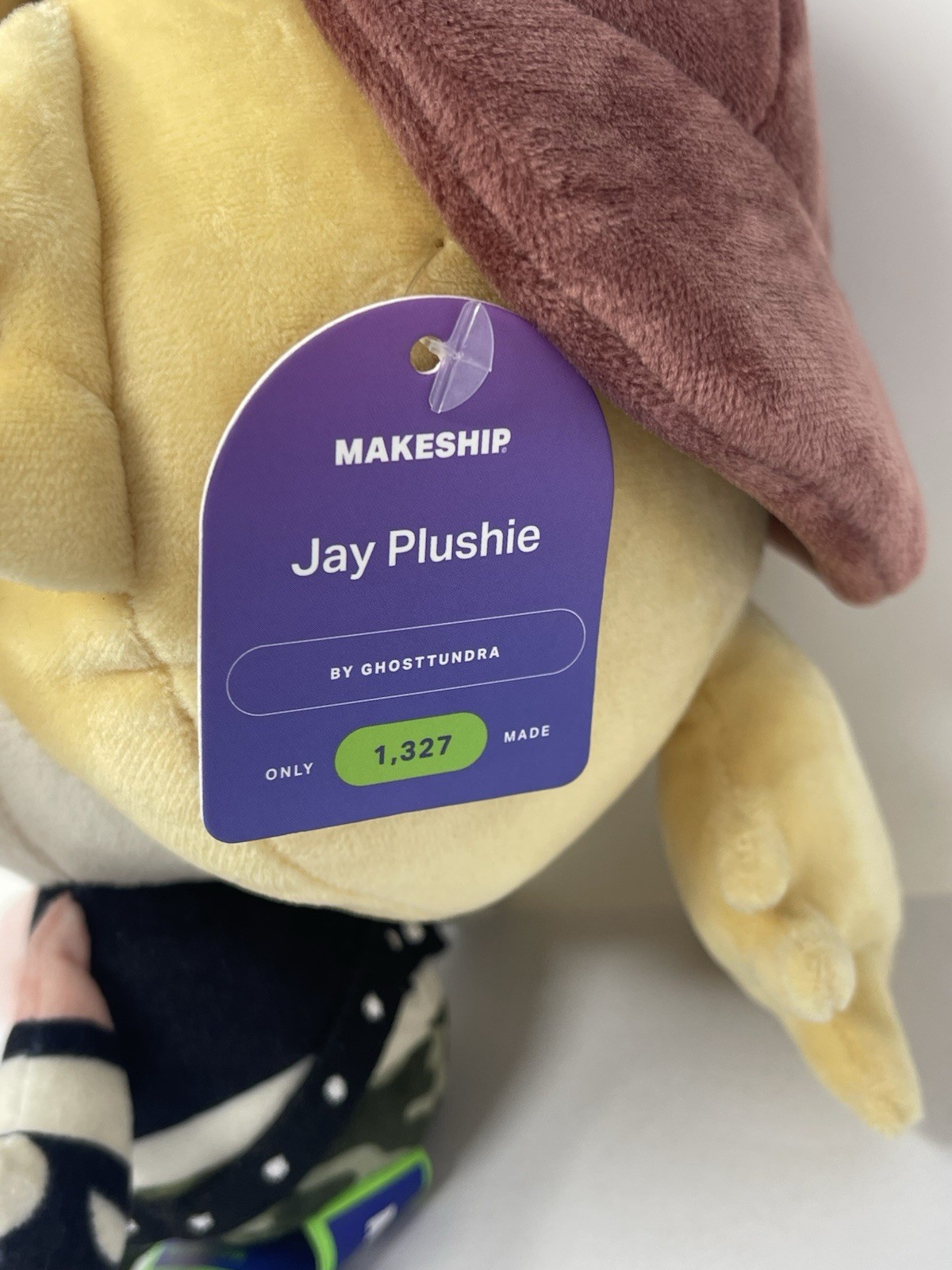 Makeship Jay Plush By GhostTundra Skater Indie Anime w/ Tags