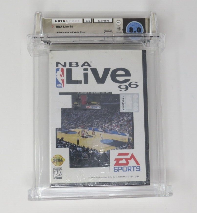 NBA Live ’96 Basketball Sega Genesis Factory Sealed Video Game Wata Graded 8.0