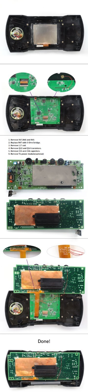 Hight Light 3.5″ 640×480 Retro Pixel IPS LCD Kit For ATARI LYNX Ⅱ 720P HDMI