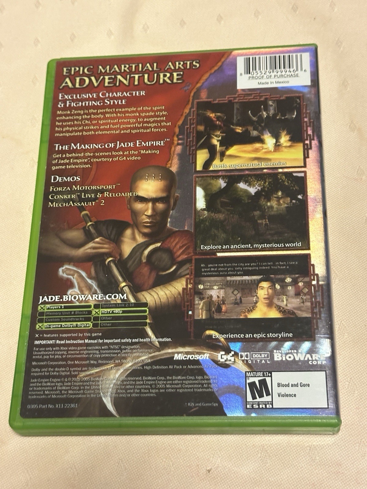 Microsoft Xbox Game Bundle – Assorted Games – Dark Cloud Jade Empire True Crime