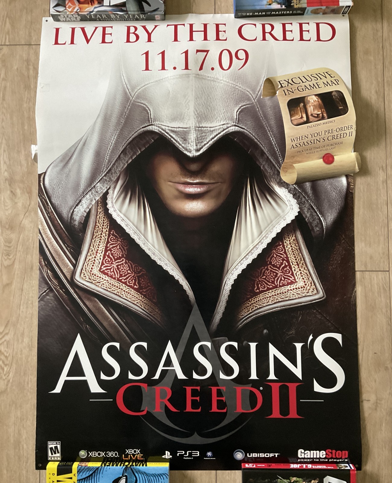 Assassin’s Creed II 2009 HUGE Store Display Sign Video Game Promo 33×48 Banner