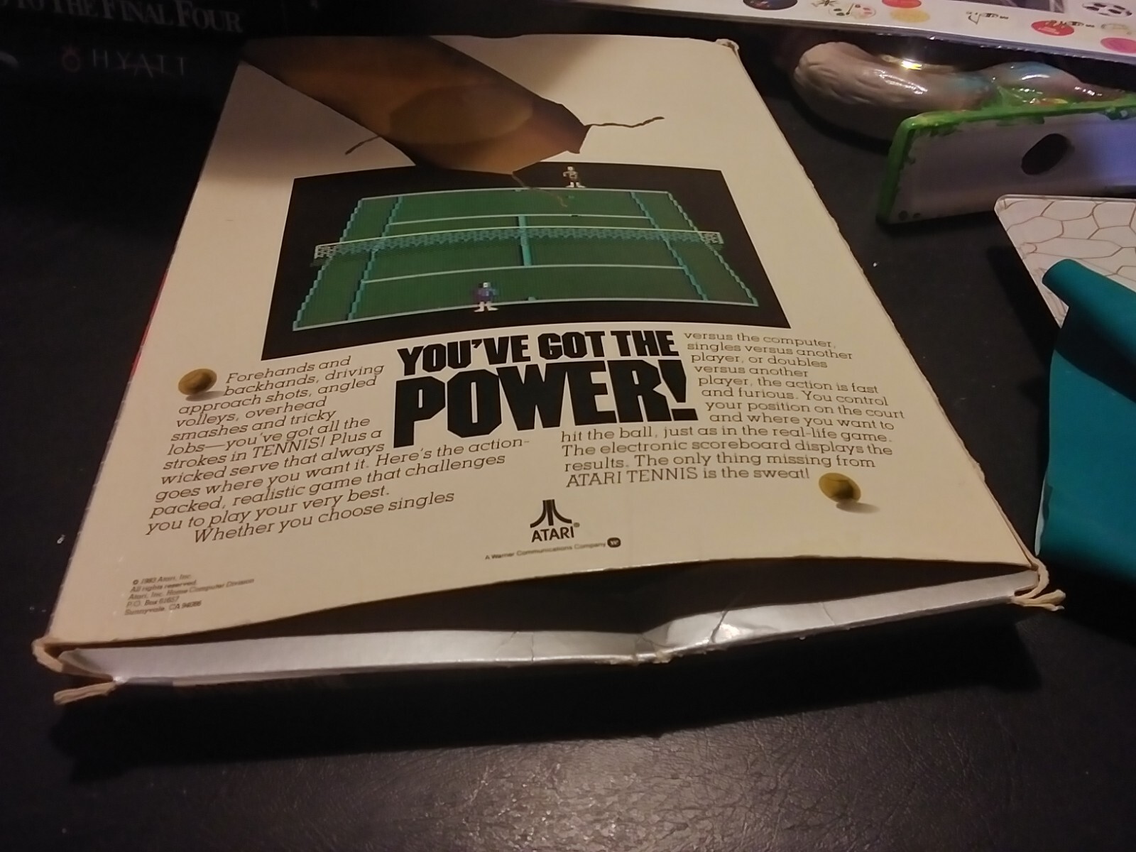 Atari 1983 Tennis RX8042 Vintage Cartridge Computer Sports Game + Original Box