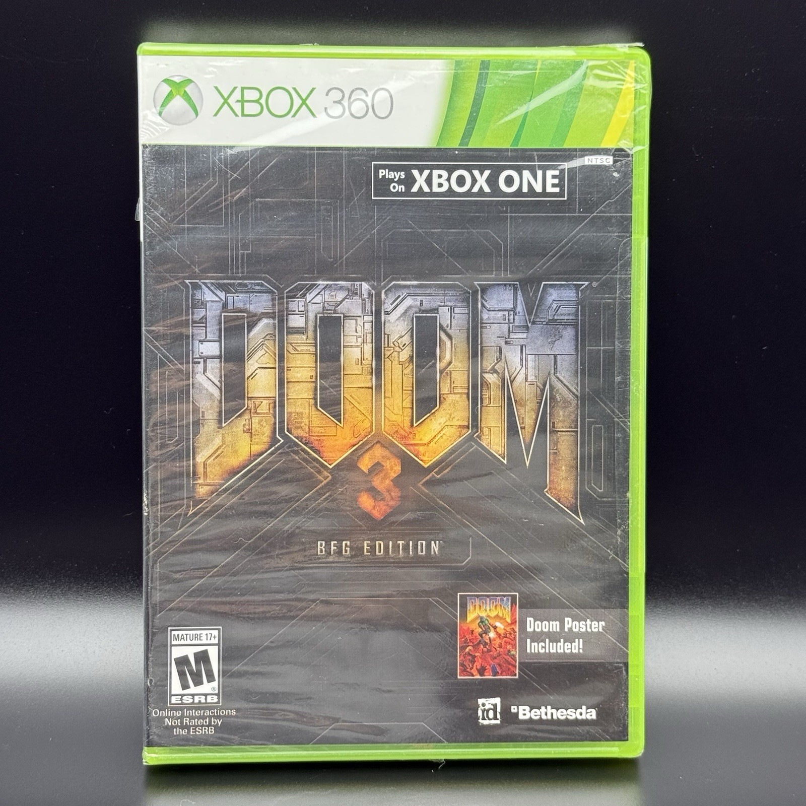 Rare Doom 3 BFG Edition (Microsoft Xbox 360 Xbox One Version, 2009) Brand New