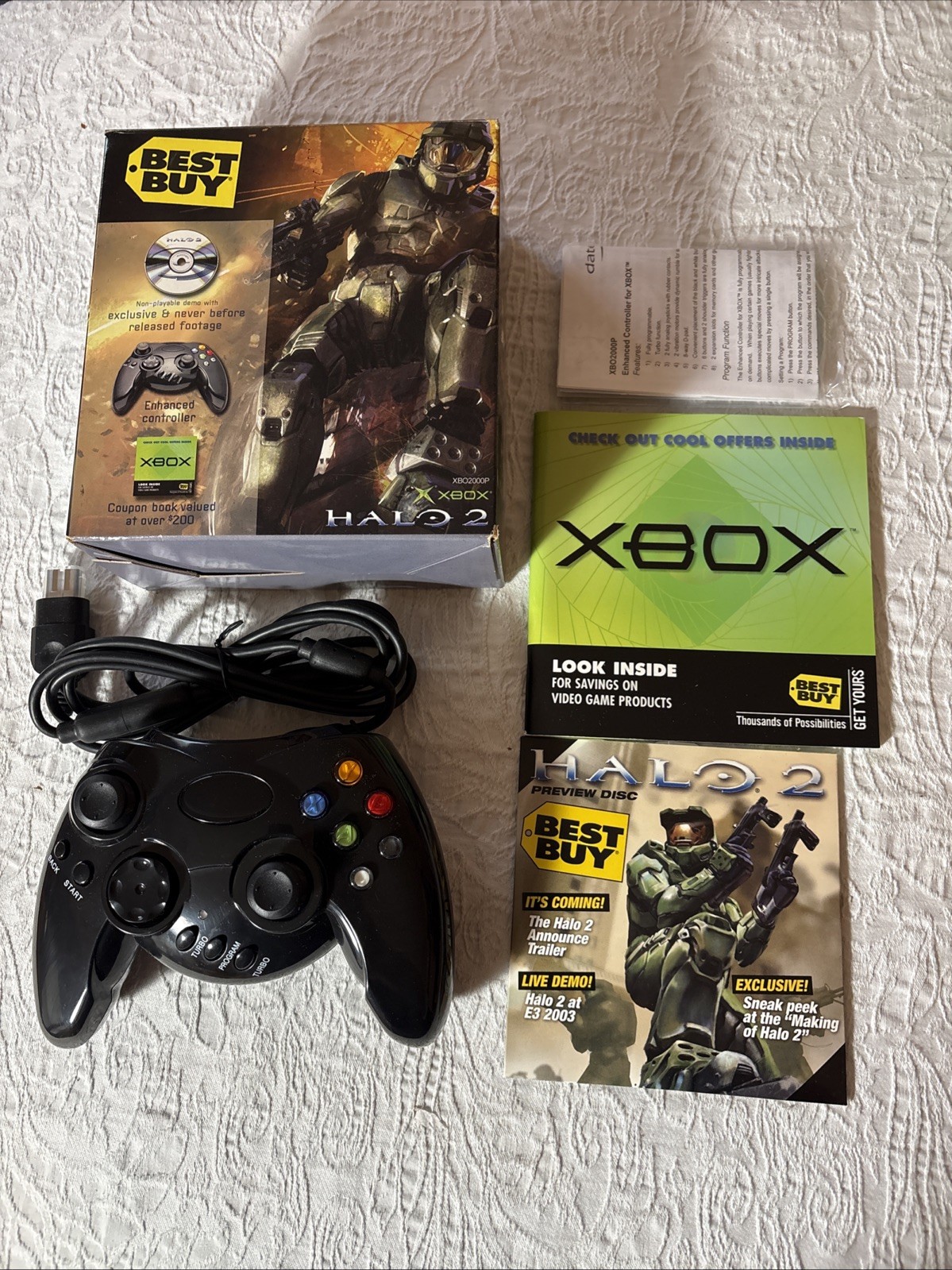 Halo 2 Best Buy Controller And Preview Disc Bundle RARE