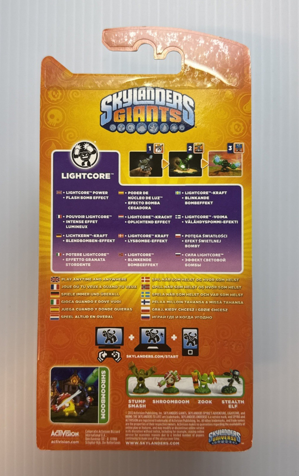 2012 Activision Skylanders Giants Shroomboom Figure Lights Up Lightcore Mushroom