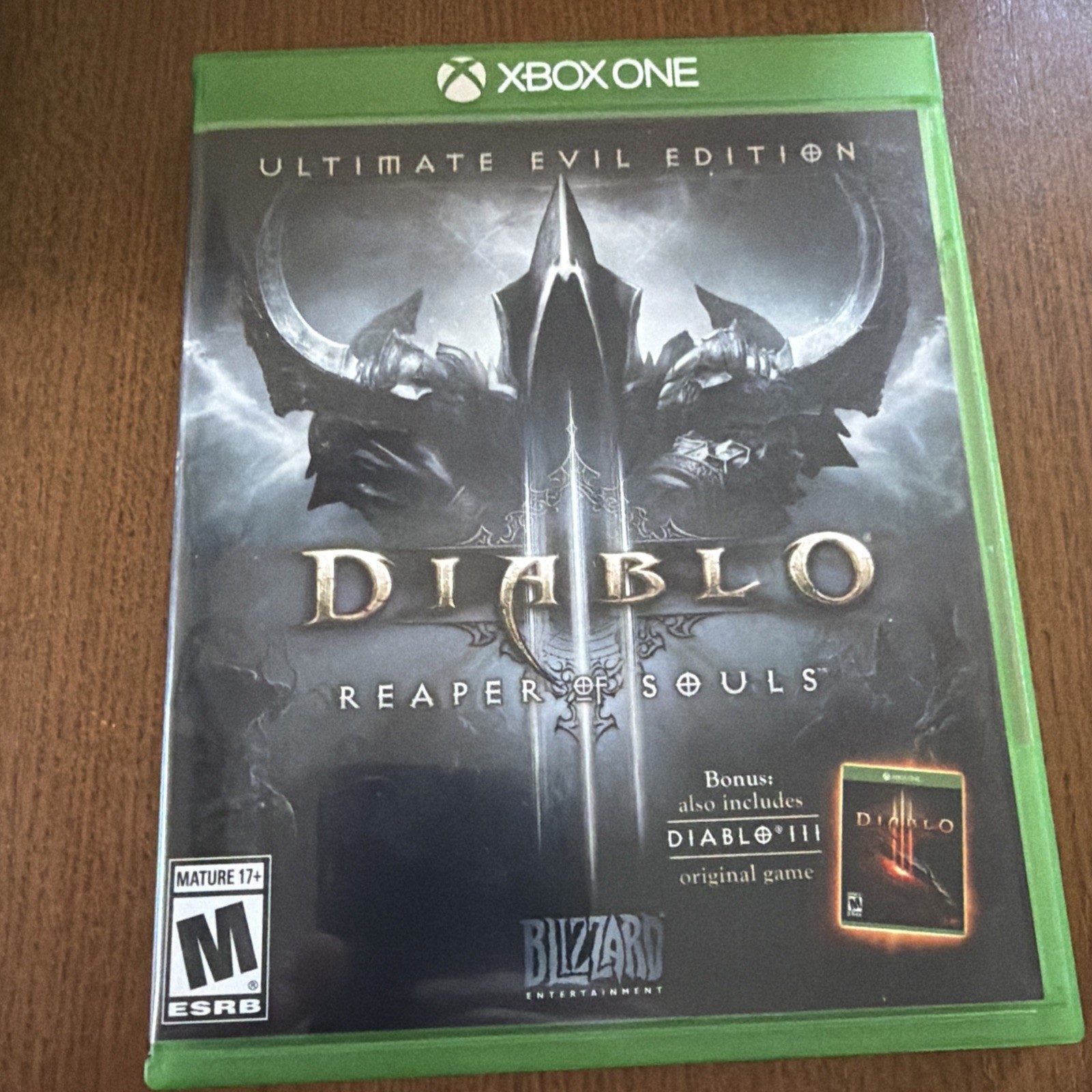 LOT OF 10 XBOX ONE M-RATED GAMES WITH BOX/MANUAL/INSERTS: WOLFENSTEIN, DIABLO