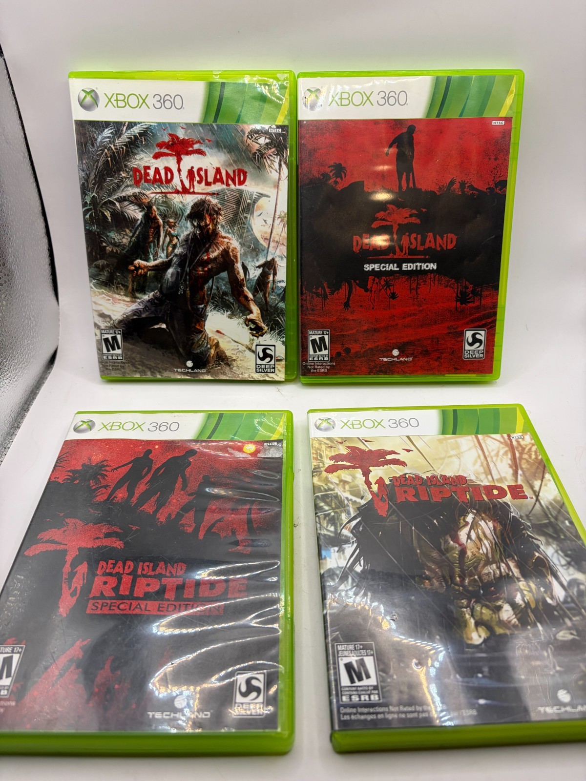 Xbox 360 Dead Island Special Ed. And Dead Island Riptide Special Ed. 4 Game Lot