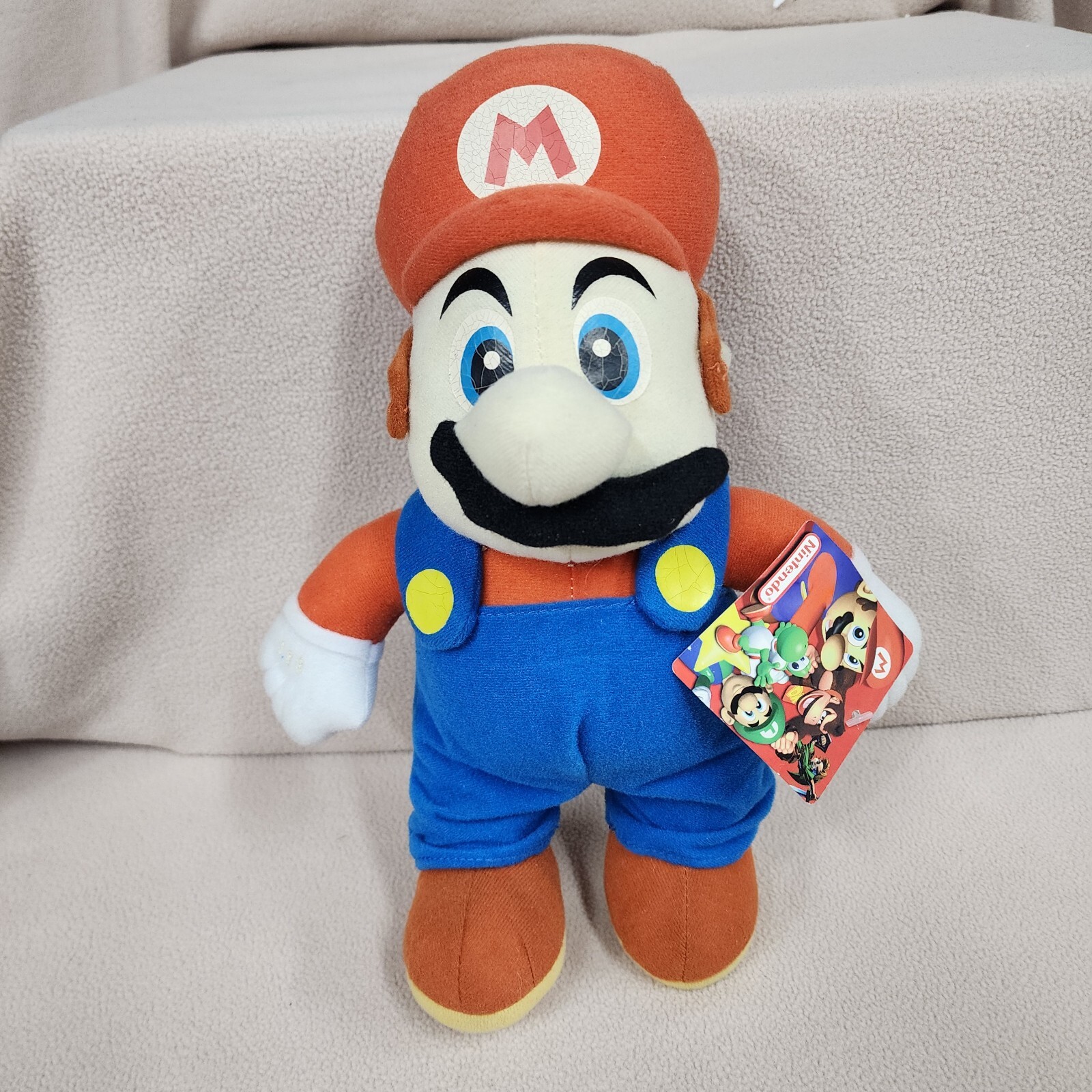 2004 Nintendo Super Mario Bros Mario Plush Kellytoy 12 Inch Blue Eyes Nice Cond