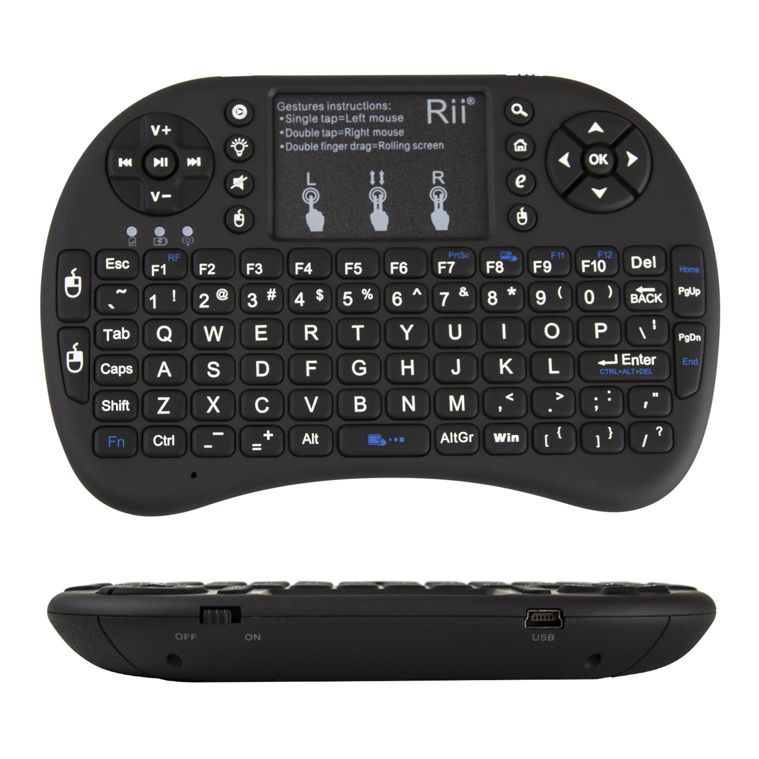 NEW Rii i8+ 2.4GHz Mini Wireless Backlit Keyboard w/ Mouse PC Smart TV