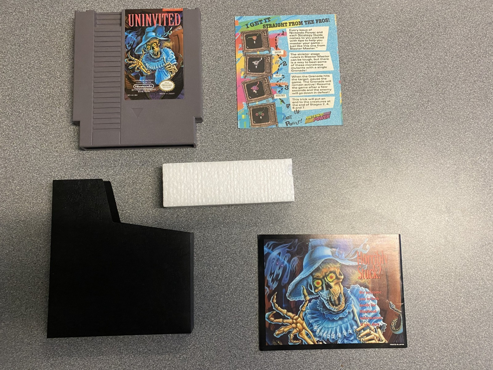 CIB Uninvited (Nintendo Entertainment System, 1991) Very Good Condition
