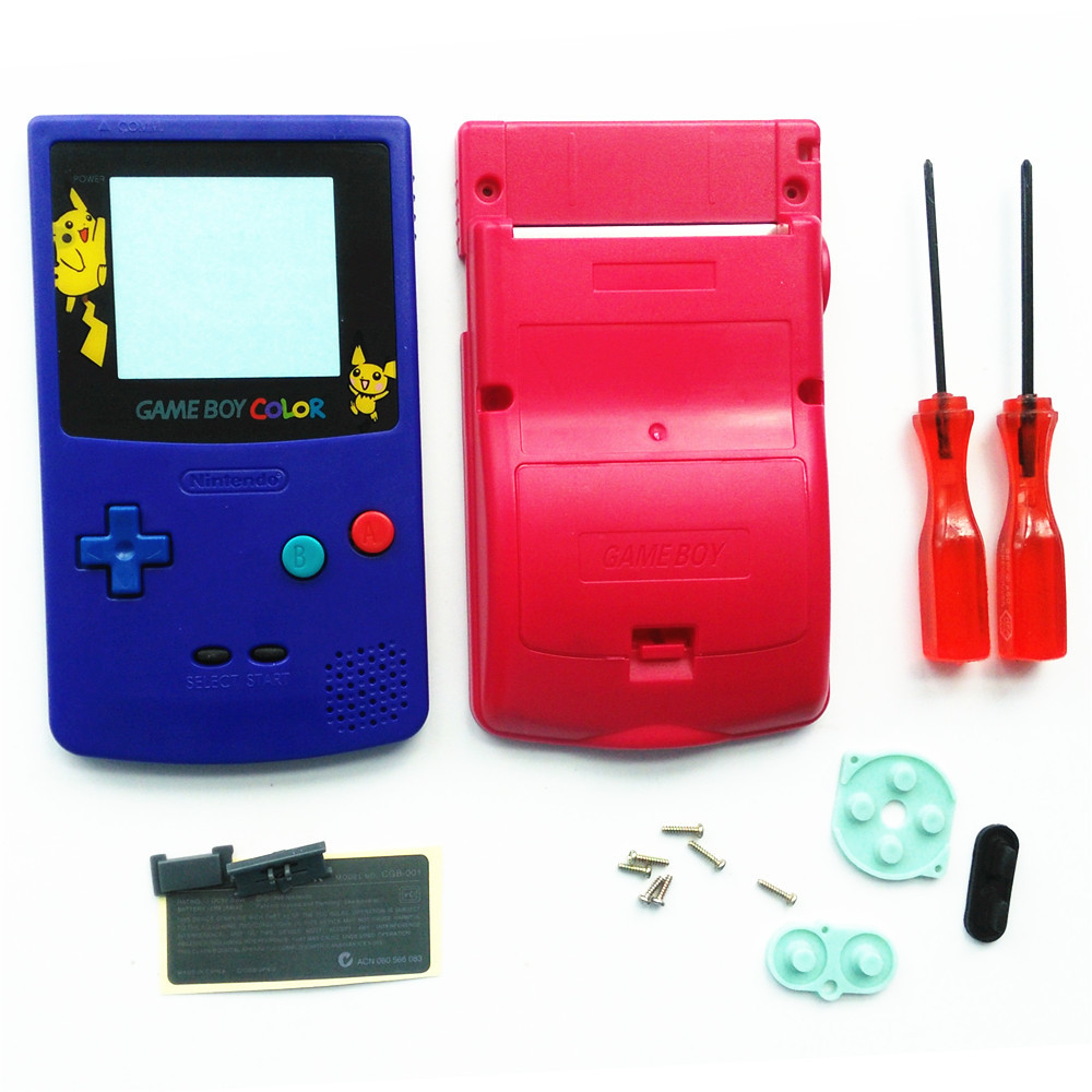 Limited Picachu Purple Red Housing Shell Case for Nintendo Gameboy Color