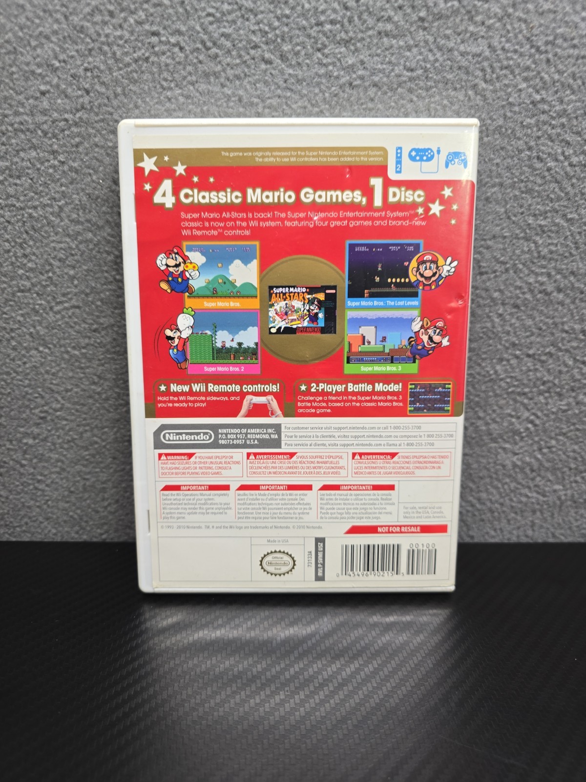Super Mario All-Stars (Nintendo Wii, 2016) Tested And Working