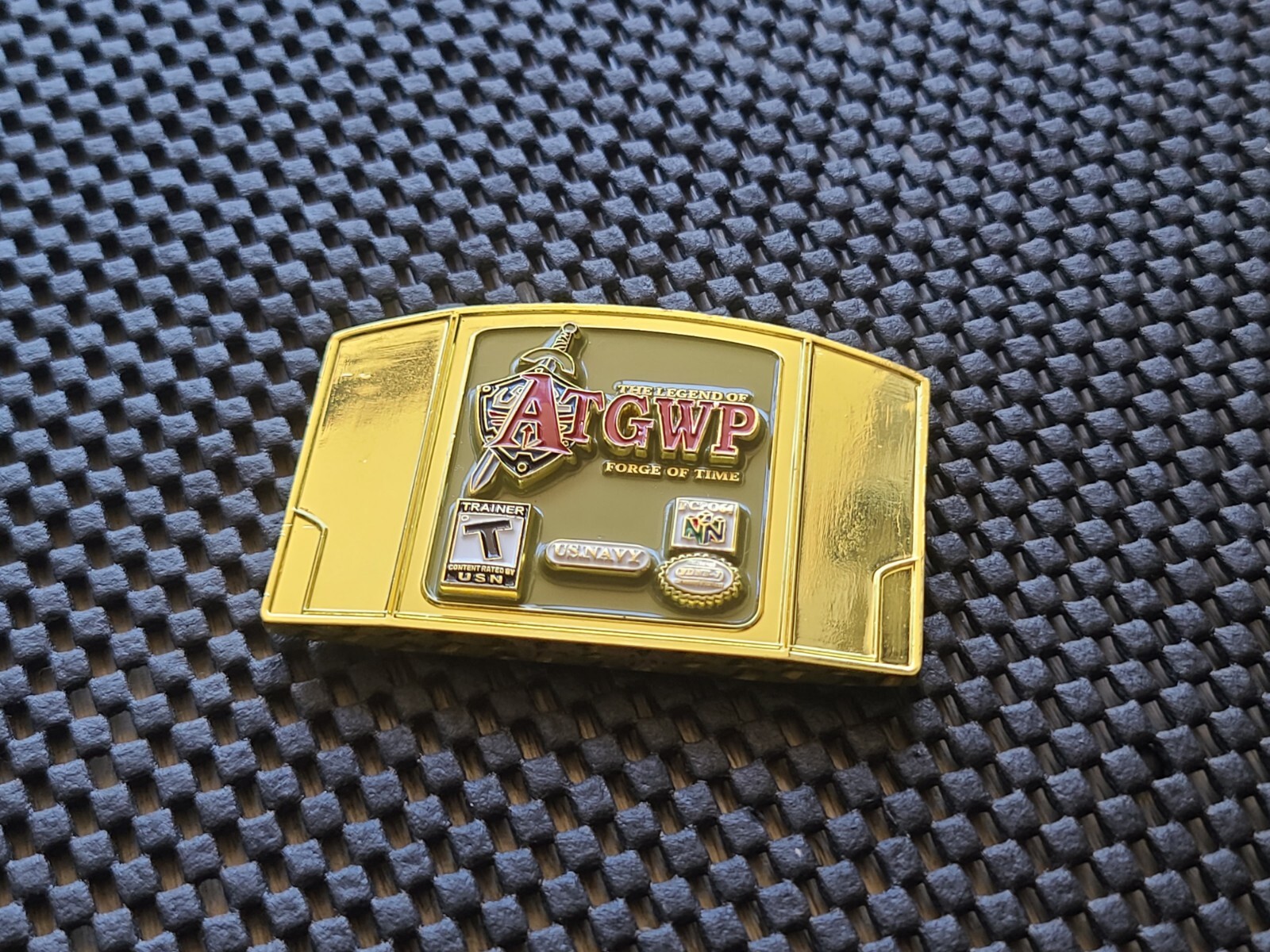 Legend of Zelda Ocarina of Time Challenge Coin Medal Nintendo 64 Promo US NAVY G