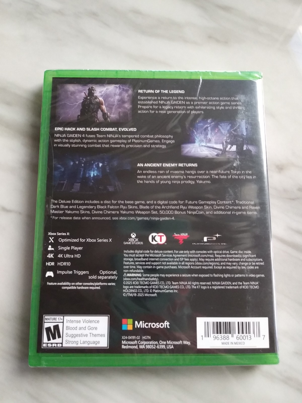 NINJA GAIDEN 4 Deluxe Edition – Xbox Series X – NEW & SEALED – USA Version