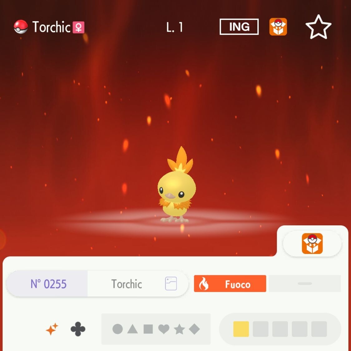 Torchic Shiny 6 IV 31 100% Legit Level 1 Competitive Pokemon Home All Gen