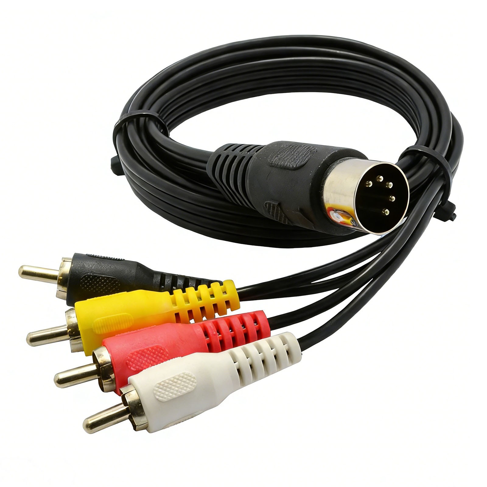 5FT AV Cable for Commodore 64 Atari TI-99/4A Spectravideo 5 Pin DIN to RCA