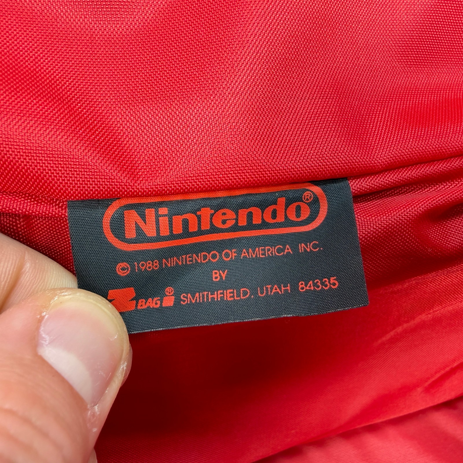 NINTENDO NES SYSTEM CONSOLE Z BAG ZBAG BLUE PADDED TRAVEL CASE BAG OFFICIAL 1988